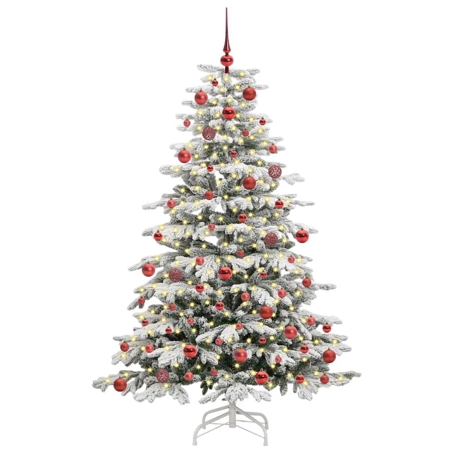 vidaXL Künstlicher Klappbarer Weihnachtsbaum Weiß 180 cm PE und PVC 3395640