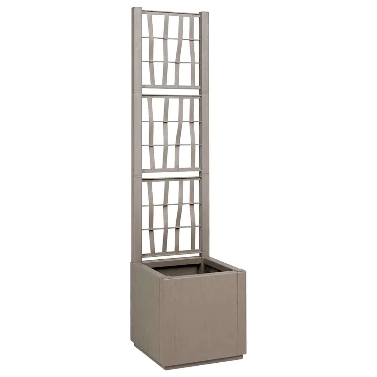 vidaXL Blumenkiste Hellbraun 36 x 36 x 140 cm Kunststoff 42006501