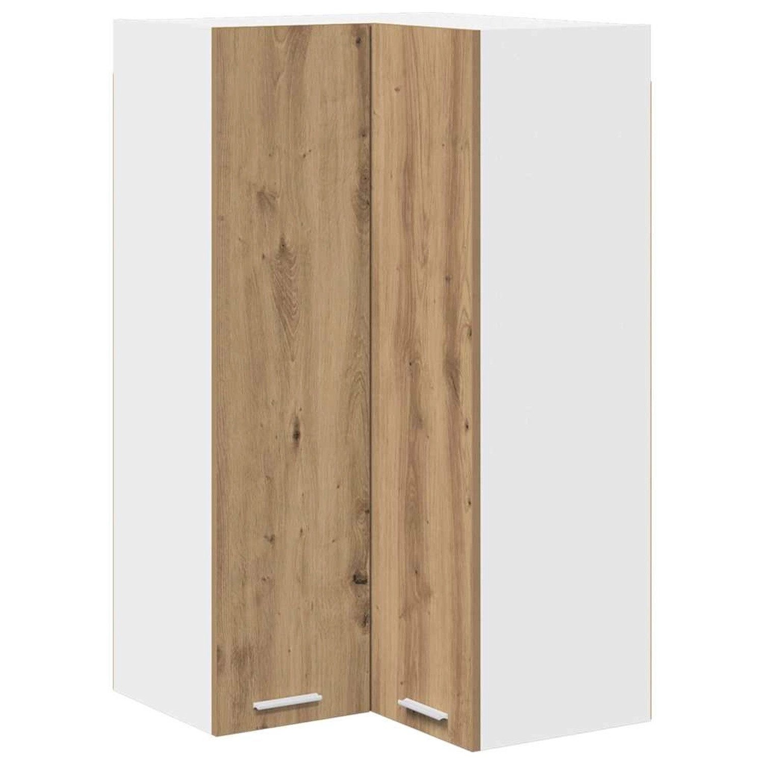 vidaXL Hängeschrank Riga Artisan-Eiche und Weiß 57 x 57 x 100 cm 884377