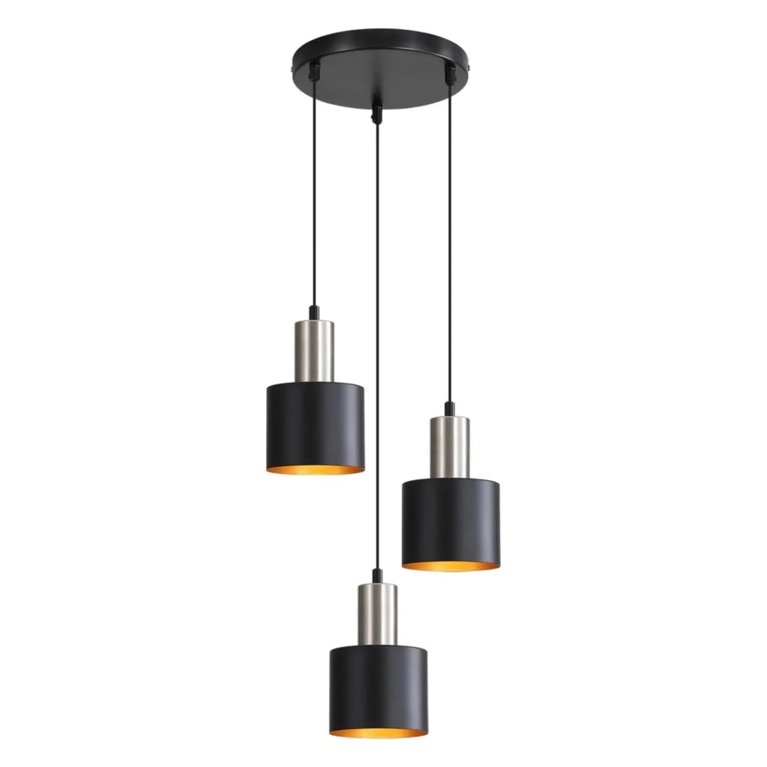 ZMH Pendelleuchte 3 flammig Vintage Industrial E27 Höhenverstellbar Hängeleuchte für Kücheninsel Esszimmer