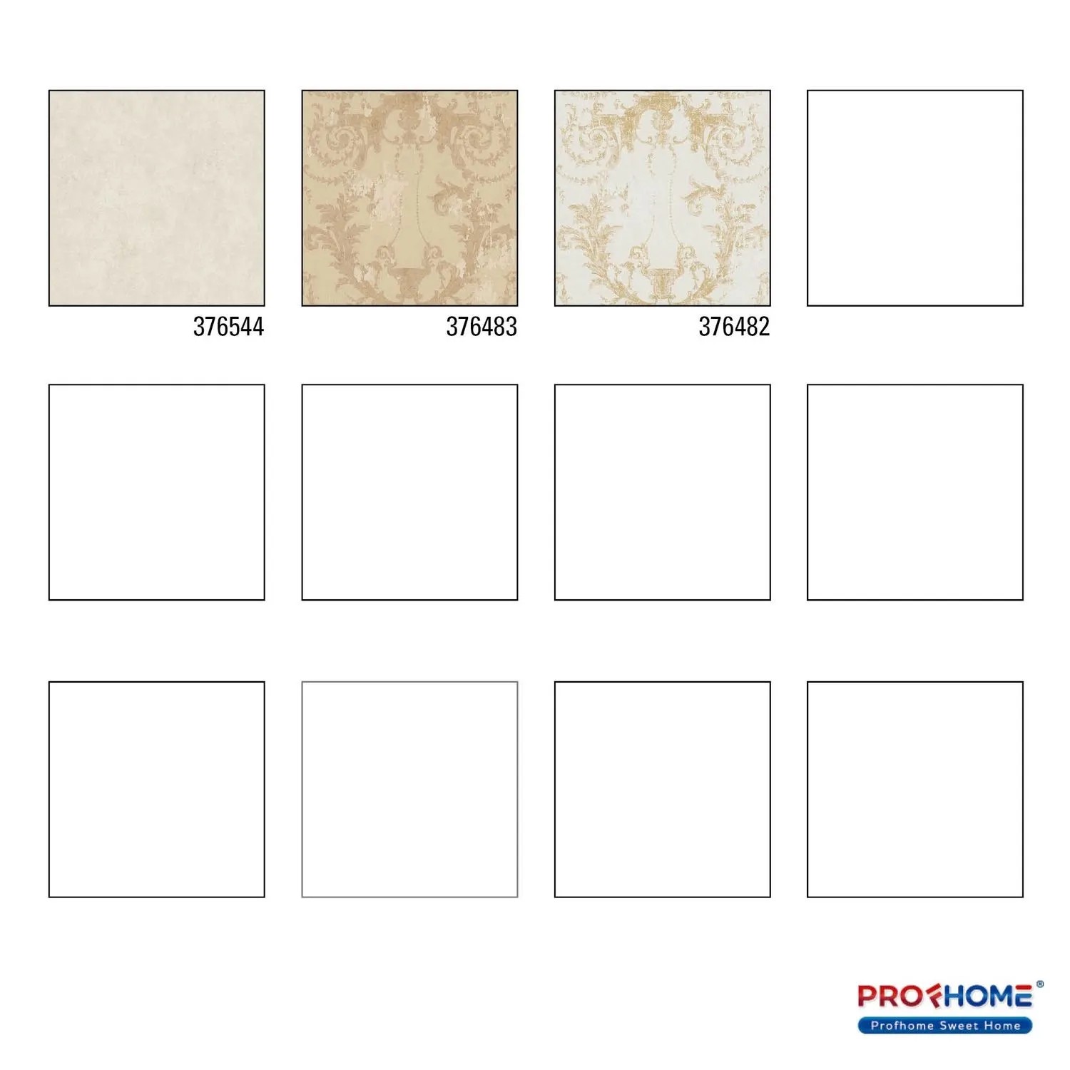 Muster der PROFHOME Uni Tapete 376544-GU in Creme, matte Oberfläche.