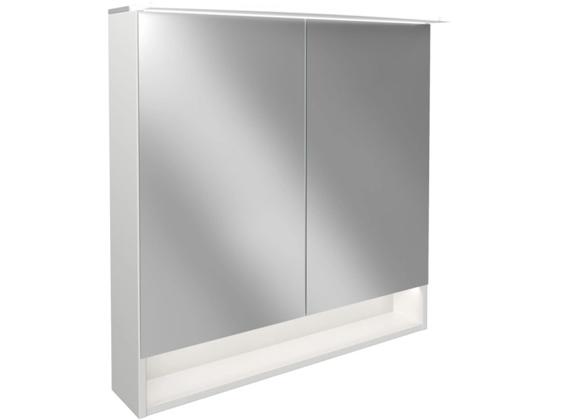 Fackelmann cm Weiß 80 Spiegelschrank B.Style mit Softclose Türen