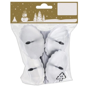 4er-Set silberne Metall-Kerzenhalter (6 cm) für Adventskränze und Weihnachtsdeko.