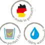 Features des Scheurich Übertopf Sophie: Hergestellt in Deutschland, perfekte Passform, 100% wasserdicht.