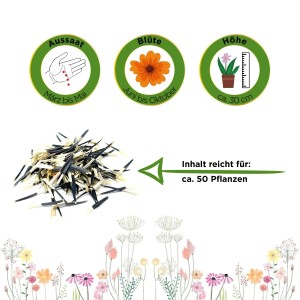 Samen der Studentenblume Bonita Mischung: Aussaat, Blüte, Höhe und Inhalt für ca. 50 Pflanzen.