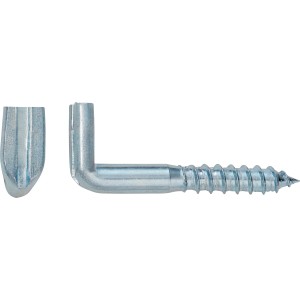 Verzinkter LUX Schlitzhaken, 5,2x40mm, 4er-Set, für schwere Gegenstände.