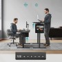 Songmics, elektrisch höhenverstellbarer Schreibtisch, 140x120x60 cm, schwarz, mit Kabelmanagement und USB-C Ladefunktion.