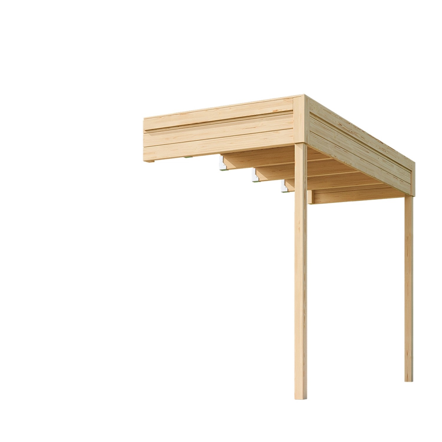 Weka Anbau 1 für Weka Gartenhaus Batu 3 Natur 150 cm x 300 cm