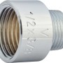 Verchromtes Gewinde-Reduzierstück aus Messing, 16,7 mm x 18,6 mm, für Heizung und Trinkwasser.