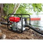EBERTH Benzin Wasserpumpe mit 5,5 PS, 30.000 l/h Fördermenge und 2 Zoll Anschluss.
