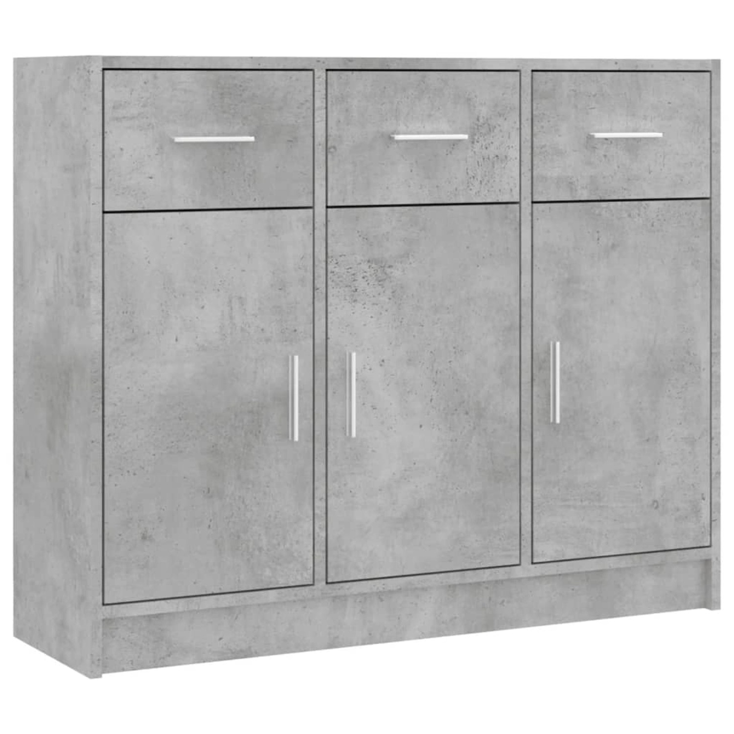 vidaXL Sideboard Betongrau 91x28x75 cm Holzwerkstoff 823012 günstig online kaufen