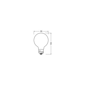 Osram LED-Leuchtmittel E27 Globeform 5,9 W 806 lm Matt 13,5 cm x 9,5 cm