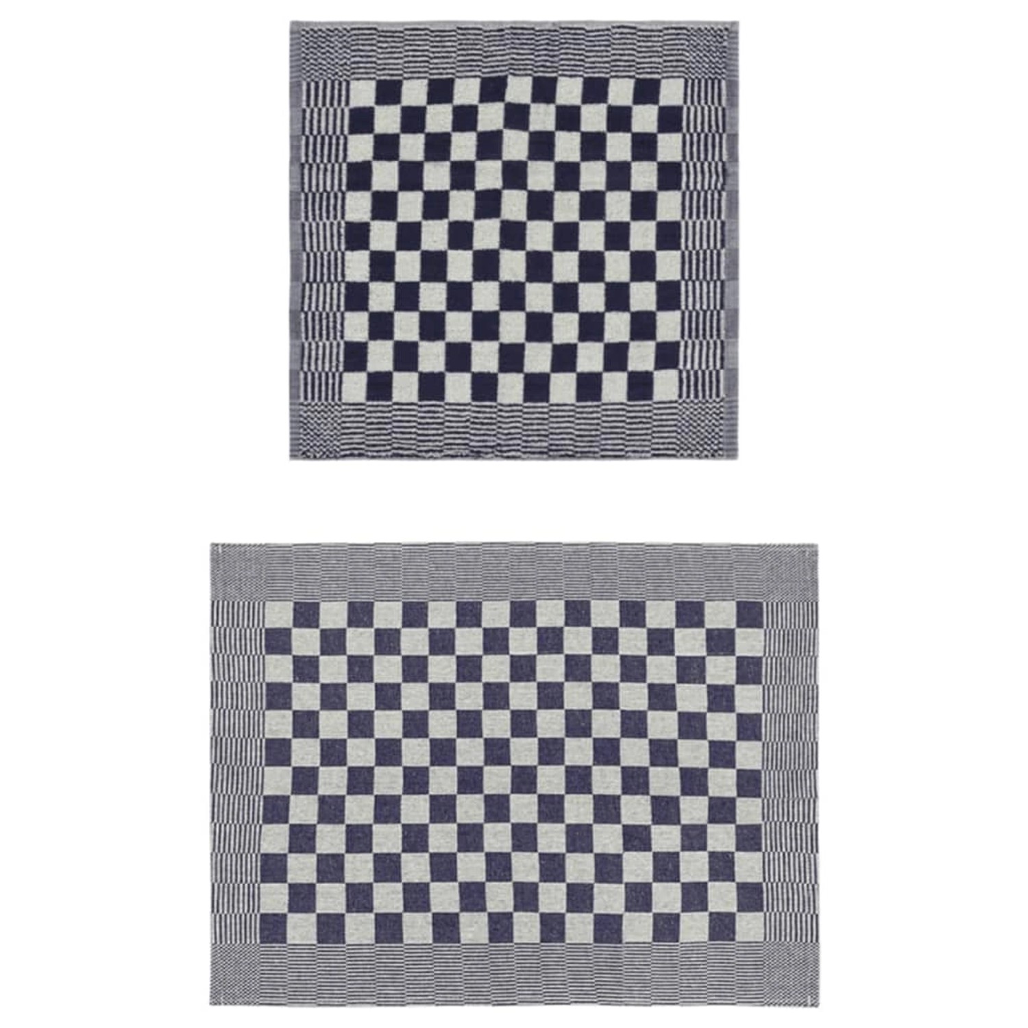 vidaXL 10-Tlg Handtuch-Set Blau und Weiß Baumwolle 136288 günstig online kaufen