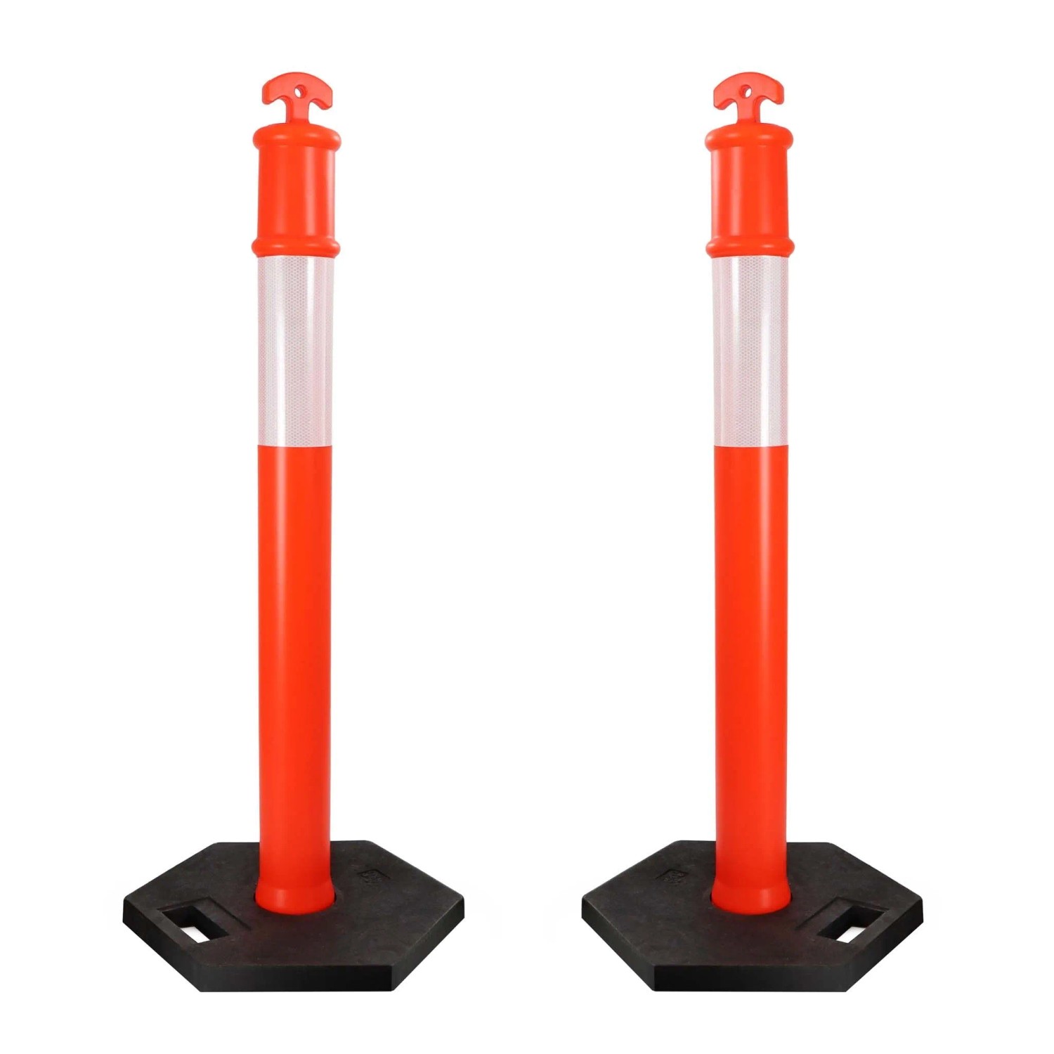Wiltec 2X Absperrpfosten 110X42X42Cm Sperrpfosten Mobile Absperrung Poller