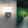 Dunkelgraue OBI LIGHTING LED Sensor-Außenwandleuchte Veroli mit Bewegungsmelder.
