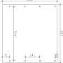 Technische Zeichnung Carport Friesland Schiefergrau 557x555cm mit Aluminiumdach, Maße