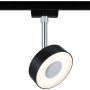 Paulmann URail Spot Circle, schwarz-matt/chrom, an Schienensystem. LED-Leuchte mit warmweißem Licht.