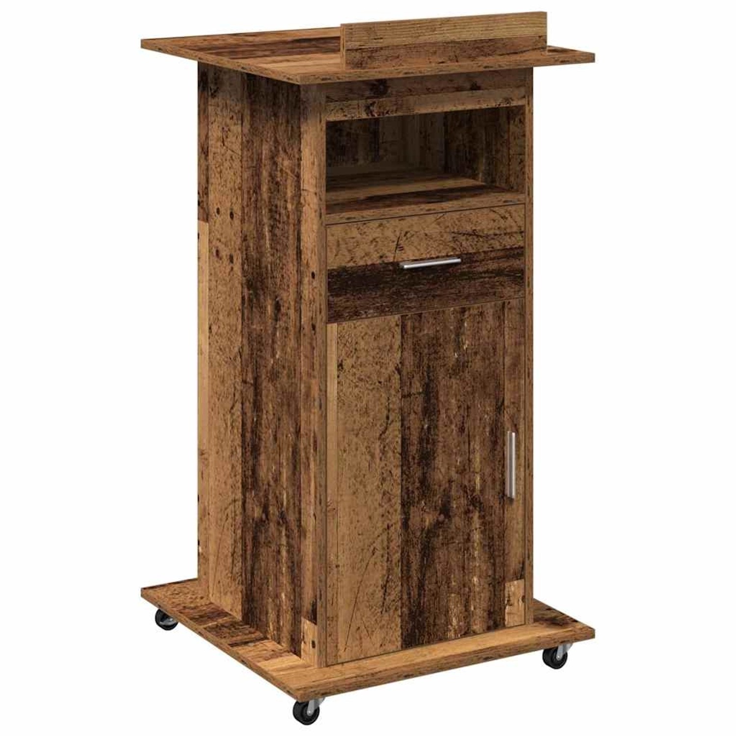 vidaXL Podium mit Schubladen Altholz 55 x 55 x 107 cm Holzwerkstoff 862297 günstig online kaufen