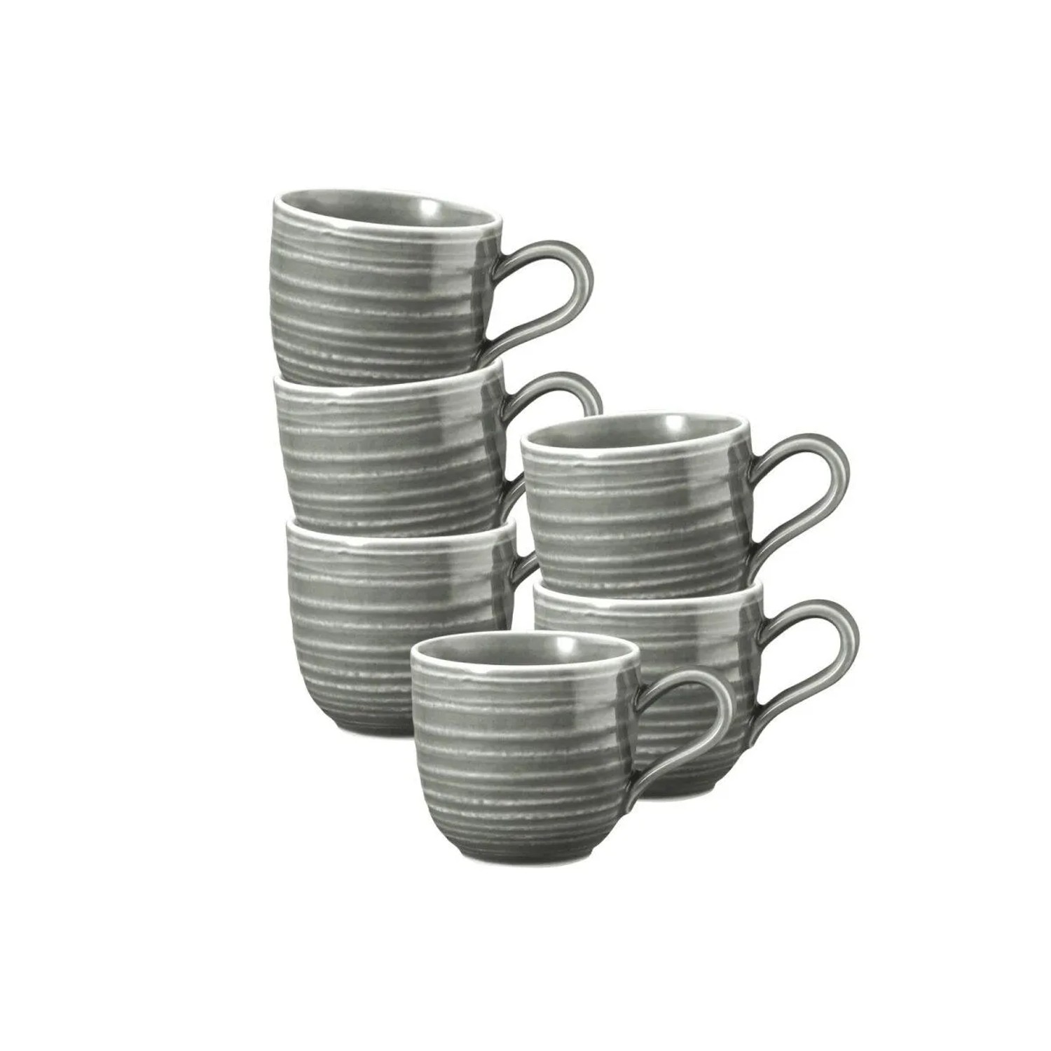 Seltmann Weiden Terra Espressotassen 0,09, 6er Set Perlgrau