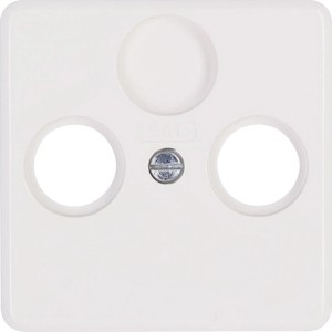 Weiße Kopp Antennenabdeckung 2-fach Milano für Antennendosen.