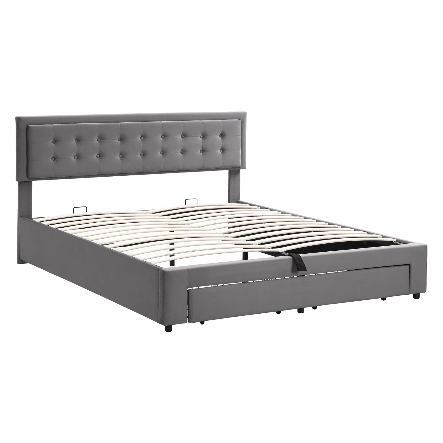 Okwish Polsterbett 180×200 Doppelbett Mit 2 Schubladen Ohne Matratze