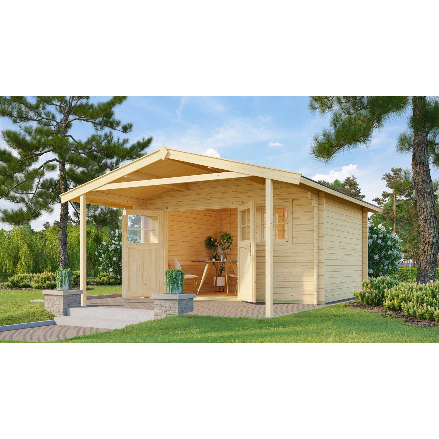 weka Gartenhaus "136 A Gr.1, 45 mm, natur" günstig online kaufen