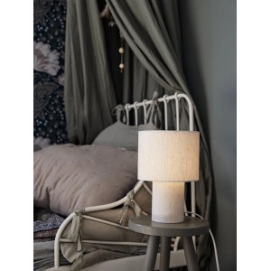 PR Home Leah Tischleuchte im skandinavischen Design, Textil, beige, für Innenräume.