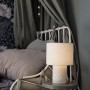 PR Home Leah Tischleuchte im skandinavischen Design, Textil, beige, für Innenräume.
