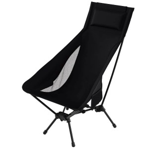 Costway Campingstuhl Faltbar Ultraleichter mit Kopfstütze 150 kg