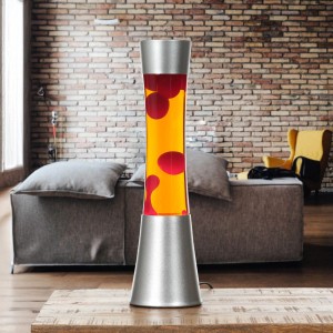 EASYLIGHT Lavalampe Retro Orange Rot 39,5 cm Hoch mit Leuchtmittel G9