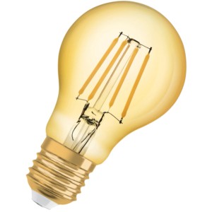 Osram LED-Leuchtmittel E27 in Glühlampenform, 4W, warmes Licht.