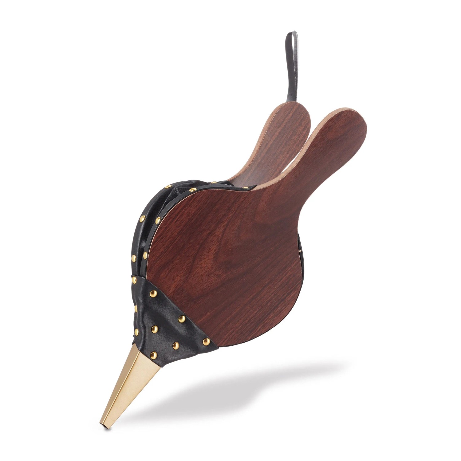 Relaxdays Blasebalg MDF/PVC Schwarz 39,5 cm x 17,5 cm x 2,5 cm