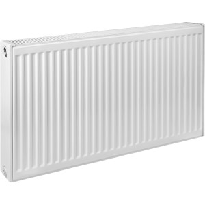 Weißer Heizkörper, 60x100 cm, Type 22. Ideal für Wohnräume, Bad oder Büro.