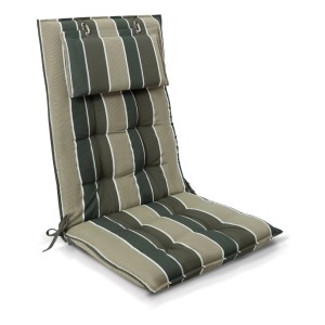 Beautissu Sun-HL Hochlehner 119x50x8cm Grün-Gestreift