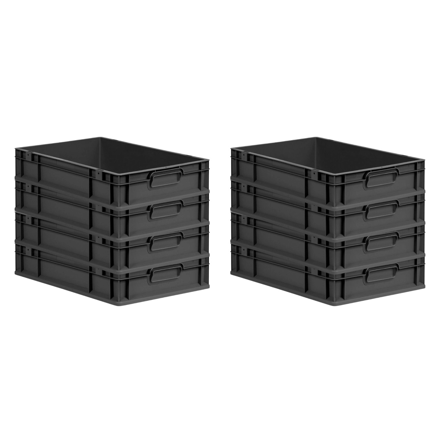 PROREGAL SuperSparSet 8x Eurobox Nextgen Grip HxBxT 12x40x60cm 23 Liter Gri günstig online kaufen