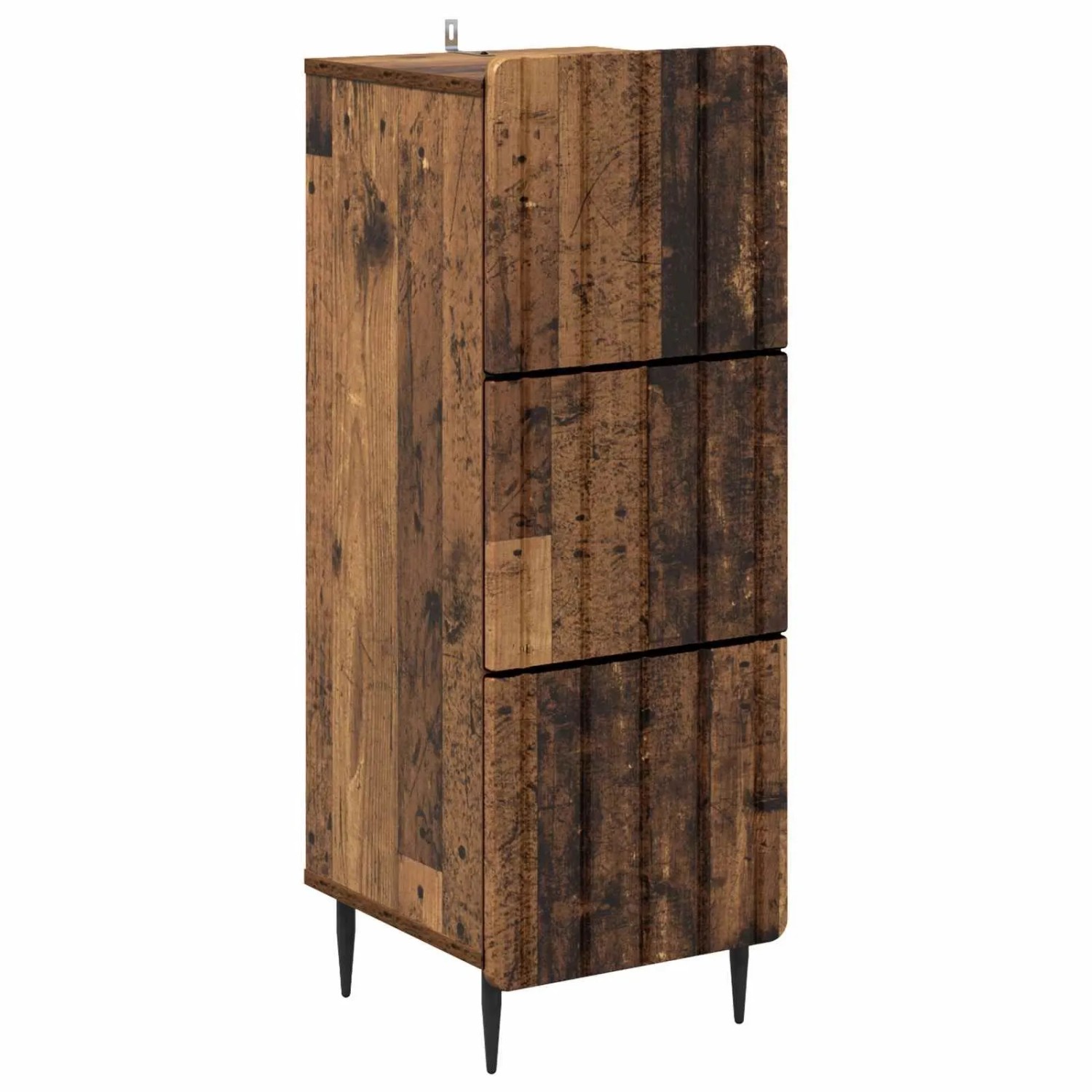 vidaXL Schubladenschrank Altholz 33 x 34,5 x 92 cm Holzwerkstoff 894393
