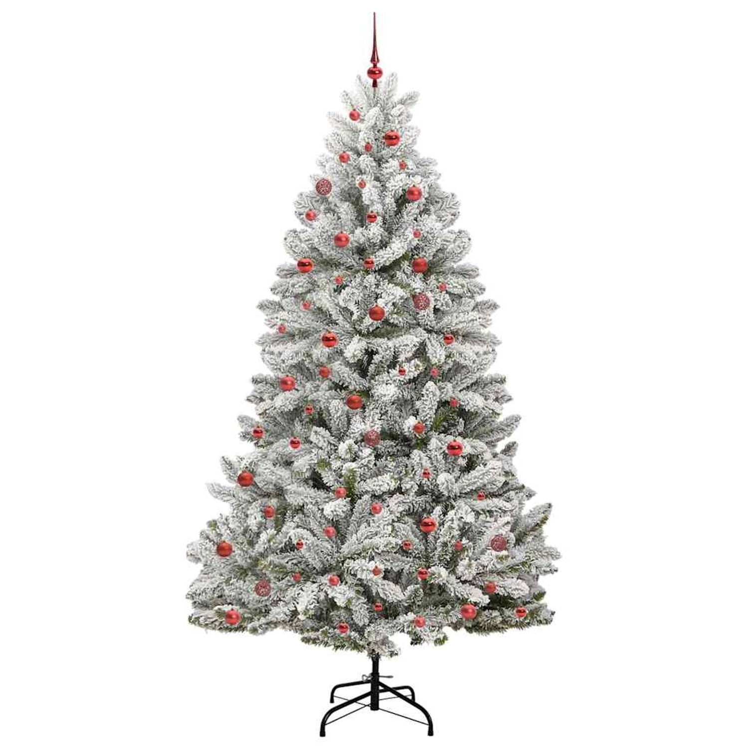 vidaXL Künstlicher Weihnachtsbaum Grün und Weiß 270 cm PVC und Metall 3395775