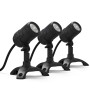 Oase LunAqua Connect S 3er-Set: Unterwasserbeleuchtung für Teich und Garten, schwarze LED-Spots mit Kabel.