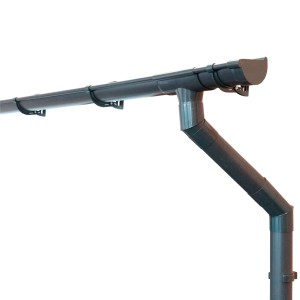 Inefa Dachrinnen Set, 4m, NW 100, halbrund, anthrazit, für Gartenhaus und Carport.