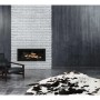 MeGusta Flachflor Teppich, schwarz-weißes Rindsleder-Design, ca. 200x260cm.