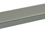 Silberfarbener Möbelgriff 01011 aus Kunststoff für Schränke und Schubladen.