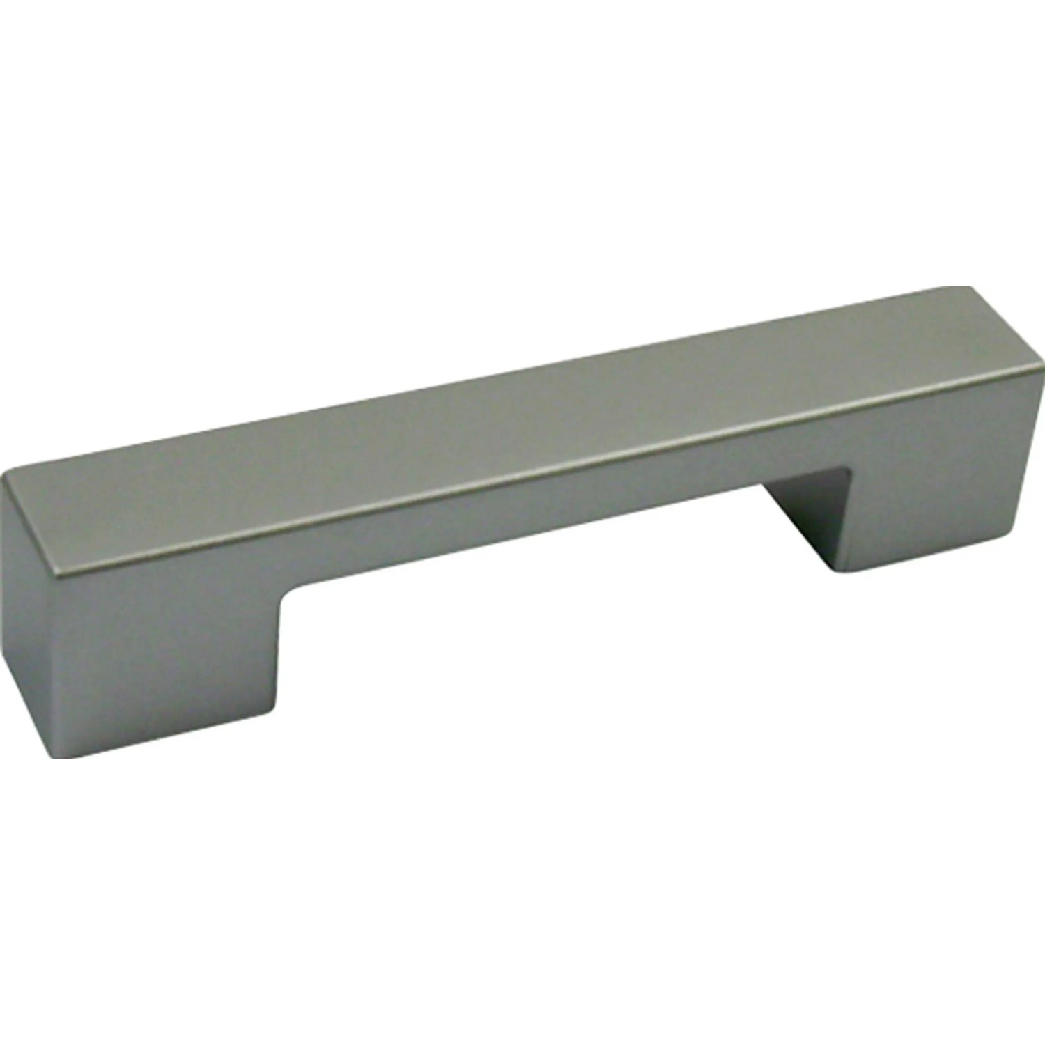 Silberfarbener Möbelgriff 01011 aus Kunststoff für Schränke und Schubladen.