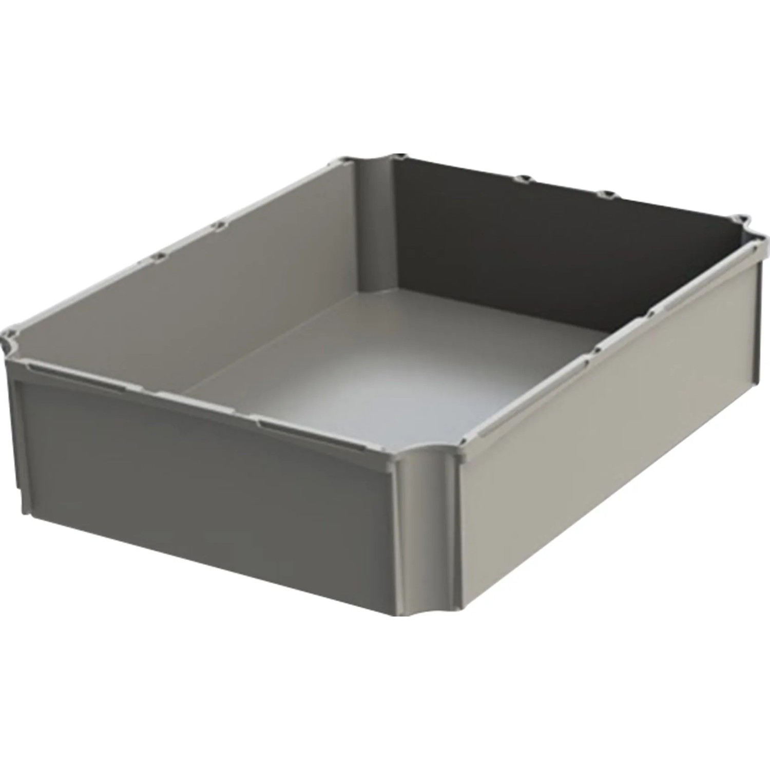Transparenter Eurobox Einsatzkasten 1/2 quer für Tauro Box 60x40 cm zur Unterteilung von Aufbewahrungsboxen.