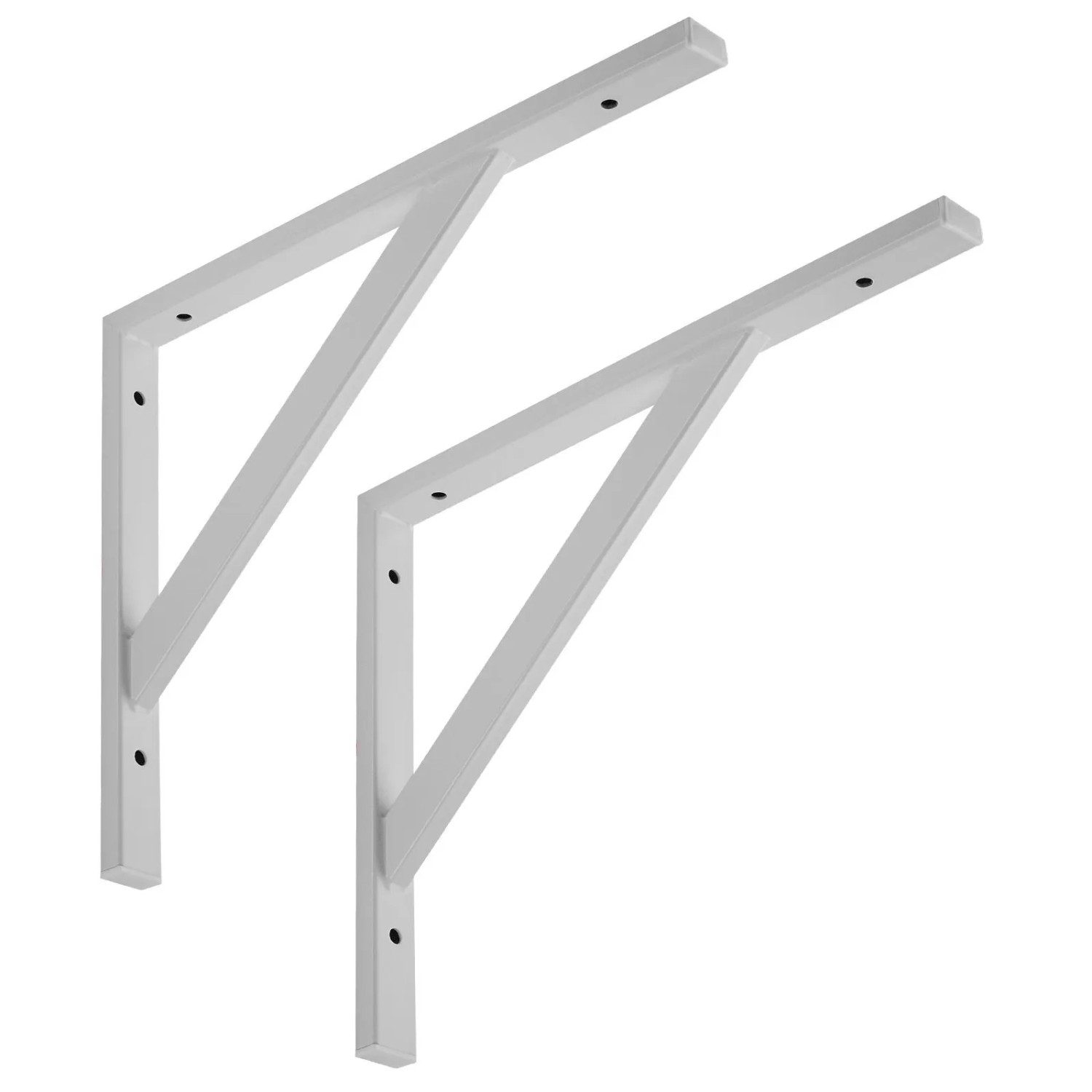 SOTECH 2 x Schwerlastkonsole 395 x 315 mm Stahl Tragkraft 75 kg Weiß