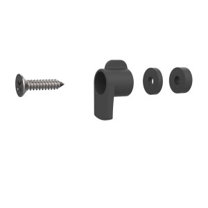 Windhager Insect-Stop Vorreiber Set, 4 Stück, anthrazit, für Insektenschutz-Montage.