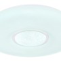 Weiße LED-Deckenleuchte Sully von Globo, Ø 41 cm, mit Farbwechsel und Fernbedienung.