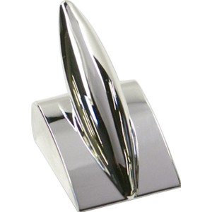 Chromfarbener Wandhaken 01019 aus Kunststoff, glänzende Optik.