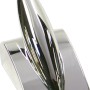 Chromfarbener Wandhaken 01019 aus Kunststoff, glänzende Optik.