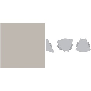 Endkappen Plus Cloud für Arbeitsplatten, Kunststoff, zur Wandanschlussleiste passend.