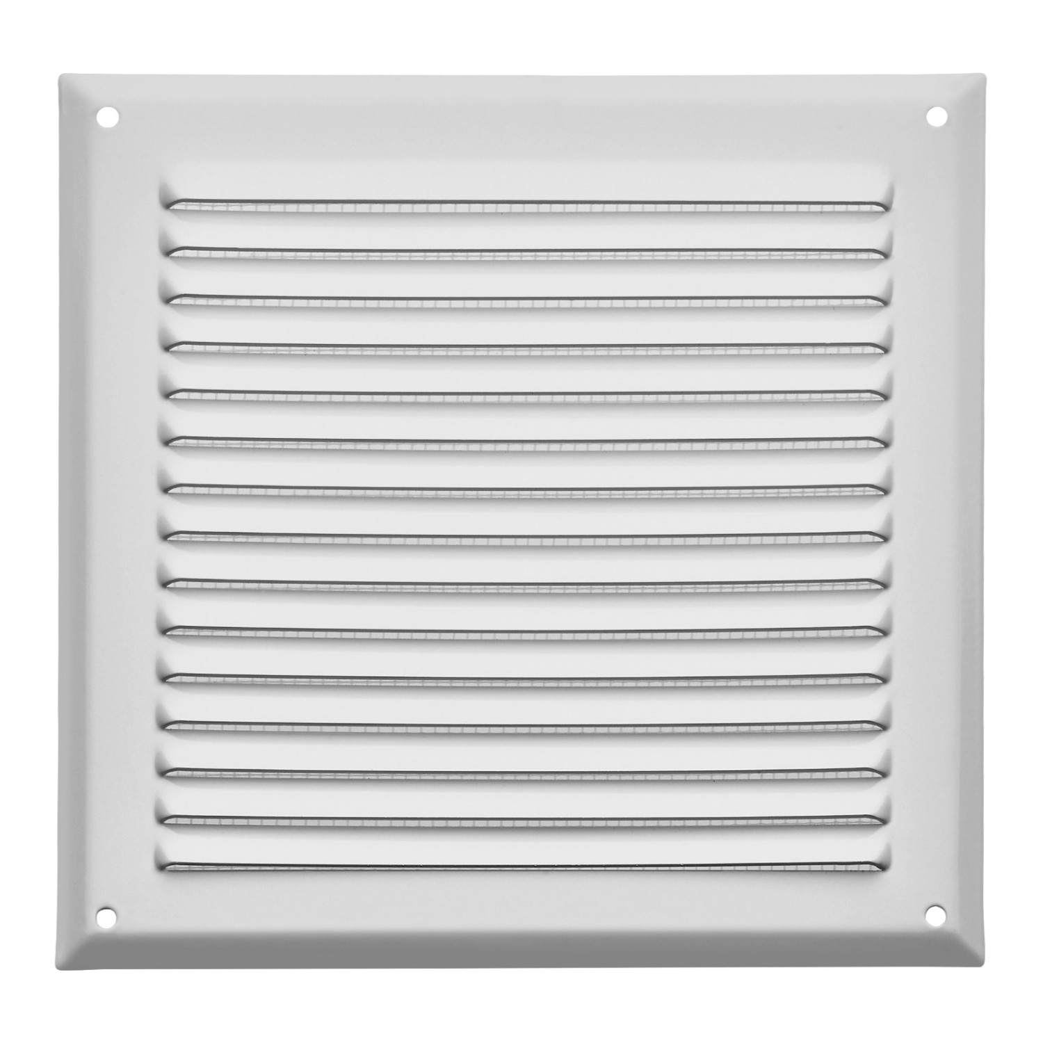 SOTECH Aluminium-Lüftungsgitter 190 x 190 mm Weiß Aufschraubbar mit Insektenschutz_2